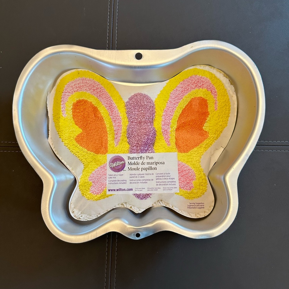 Vintage Wilton Butterfly Cake Pan Mold 2003 Insert Instruction Booklet 2105-2079